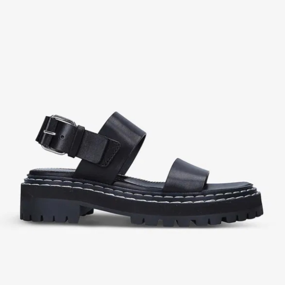PROENZA SCHOULER Chunky Lug Sole Leather Slingback Sandals